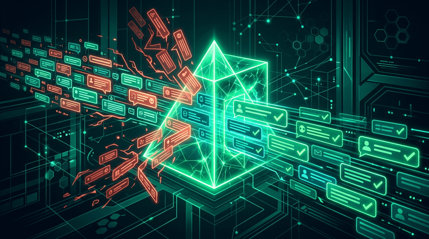 Content moderation shield protecting chatbot responses