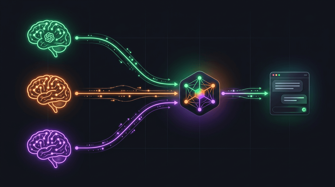 Multiple LLM providers connected to a single chatbot